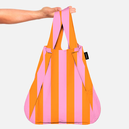 Tote bag/Mochila - Orange/Pink Stripes