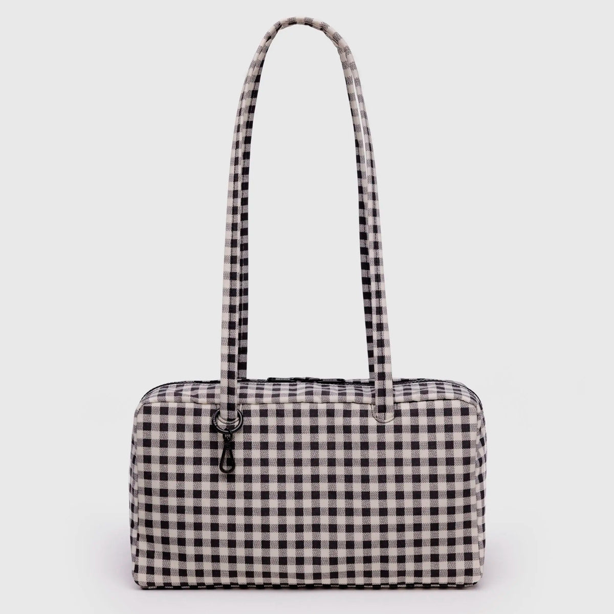 Bolso Bowler Baggu - Black &amp; White Gingham