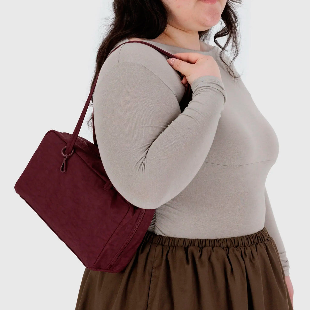 Bolso Bowler Baggu - Mahogany