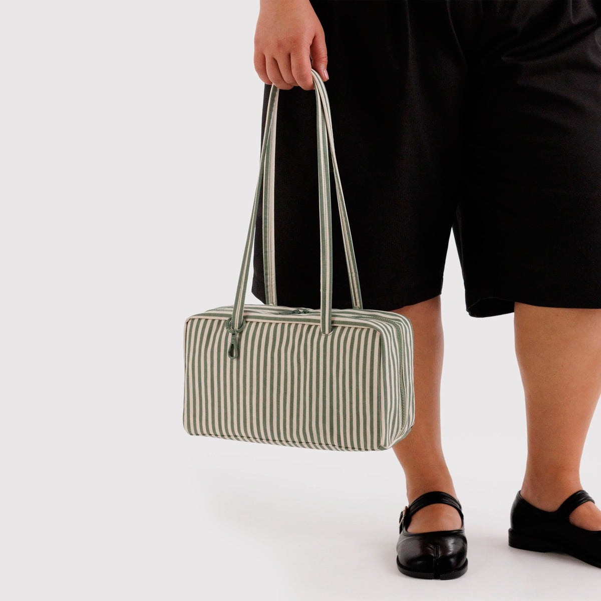 Bolso Bowler Baggu - Sage Stripe