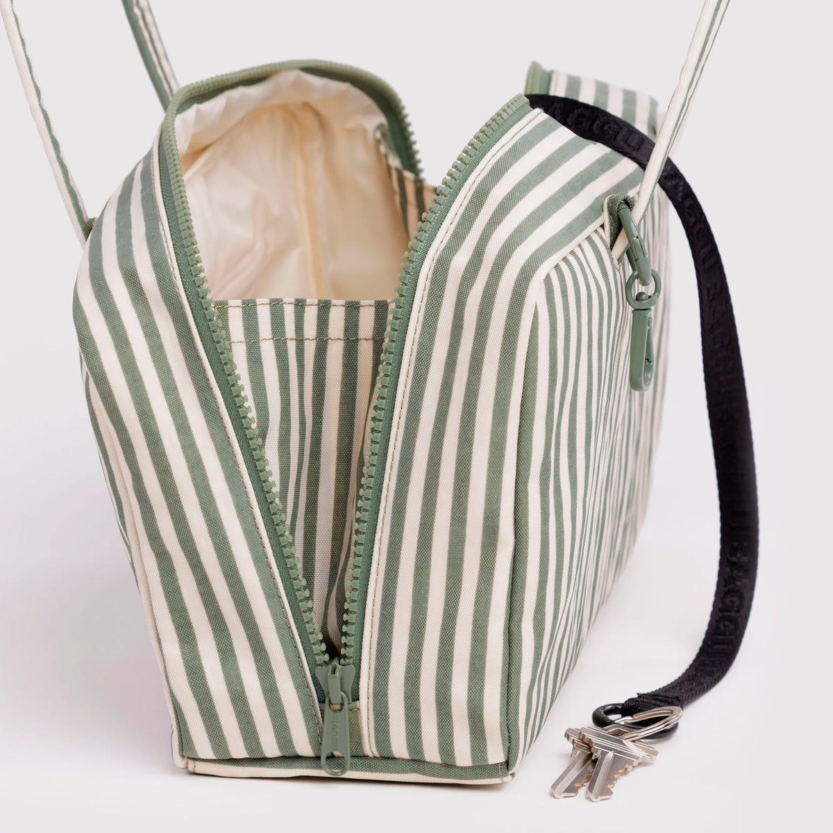 Bolso Bowler Baggu - Sage Stripe