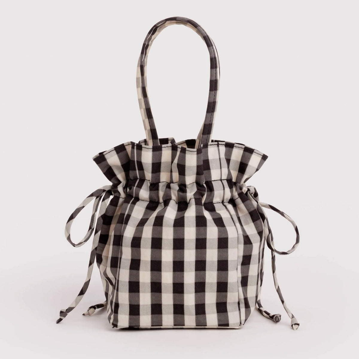 Bolso Mini Baggu - Black and Cream Gingham