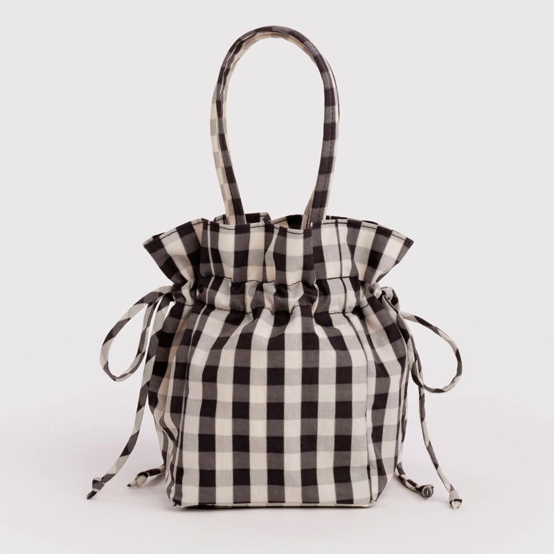 Bolso Mini Baggu - Black and Cream Gingham