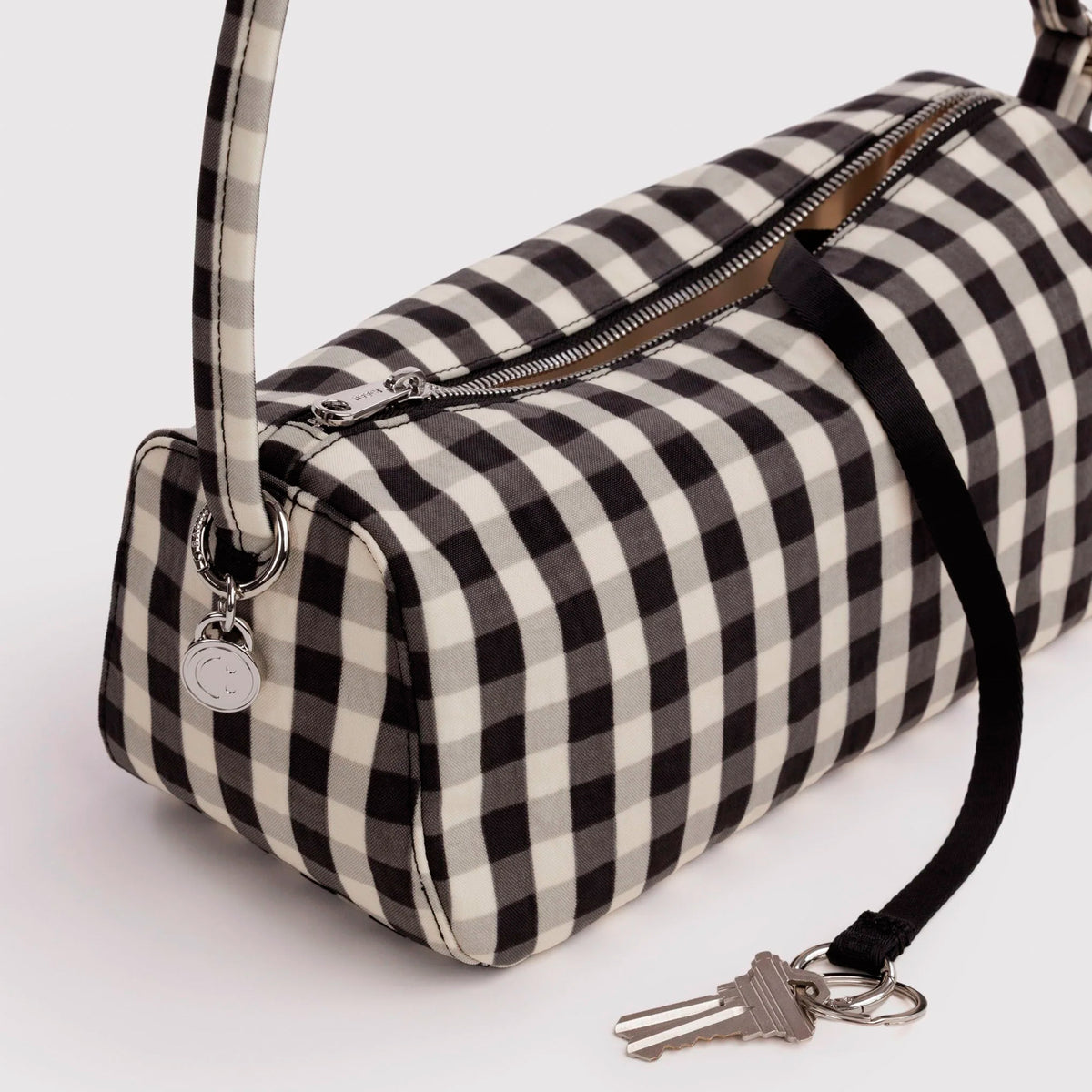 Bolso Loaf Baggu - Black and Cream Gingham