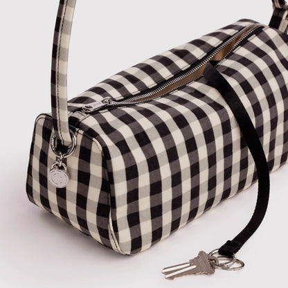 Bolso Loaf Baggu - Black and Cream Gingham