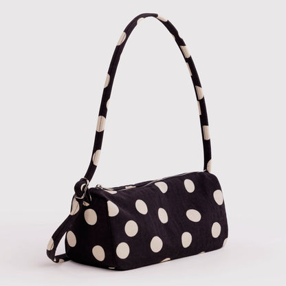 Bolso Loaf Baggu - Black and Cream Polka Dot
