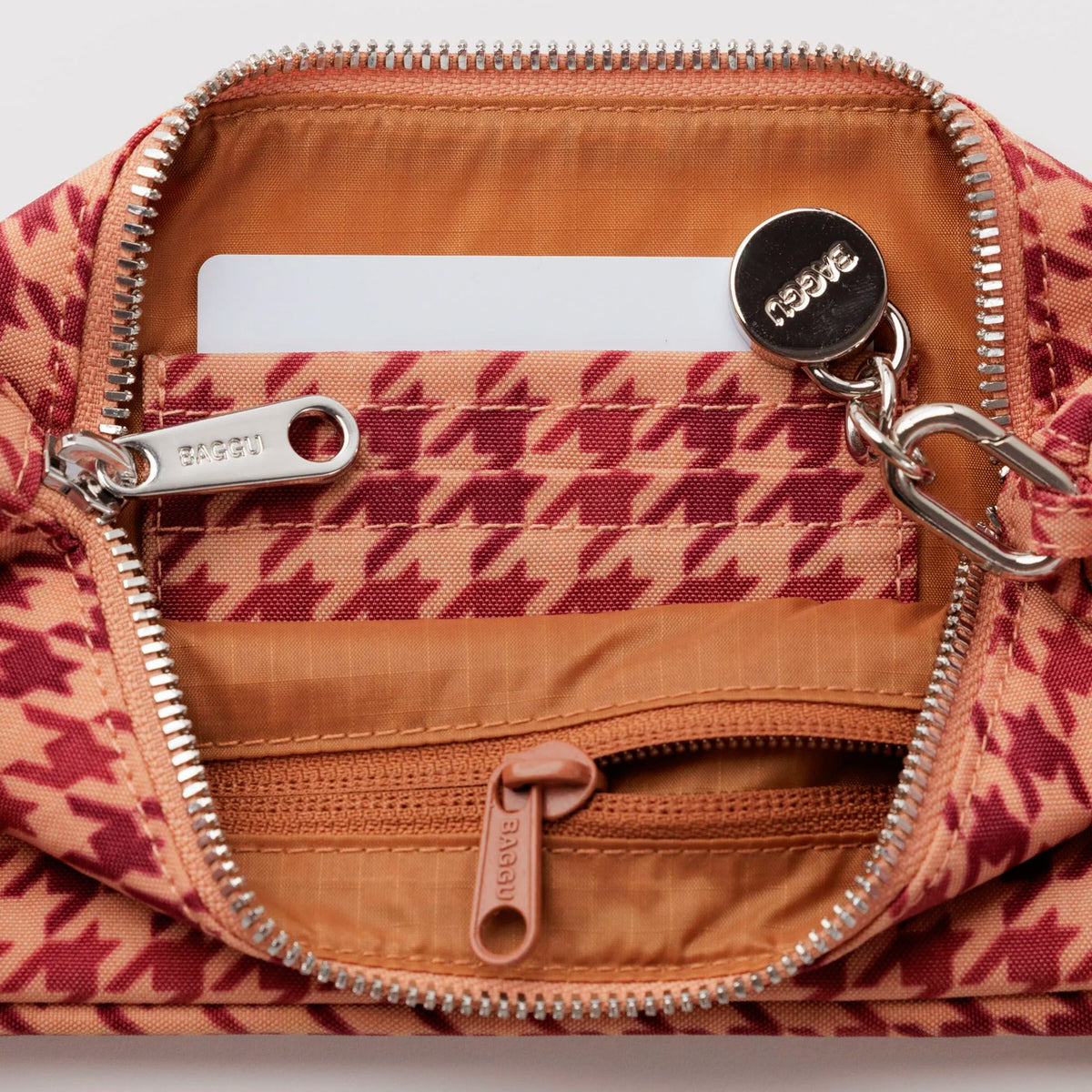 Bolso-cartera Baggu - Tan Houndstooth