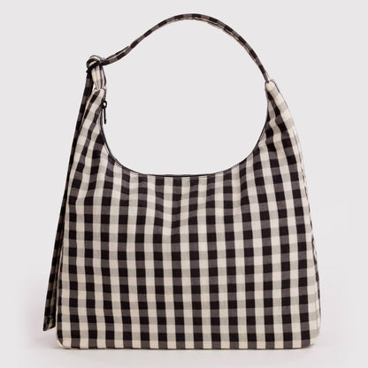 Bolso Baggu - Black and Cream Gingham