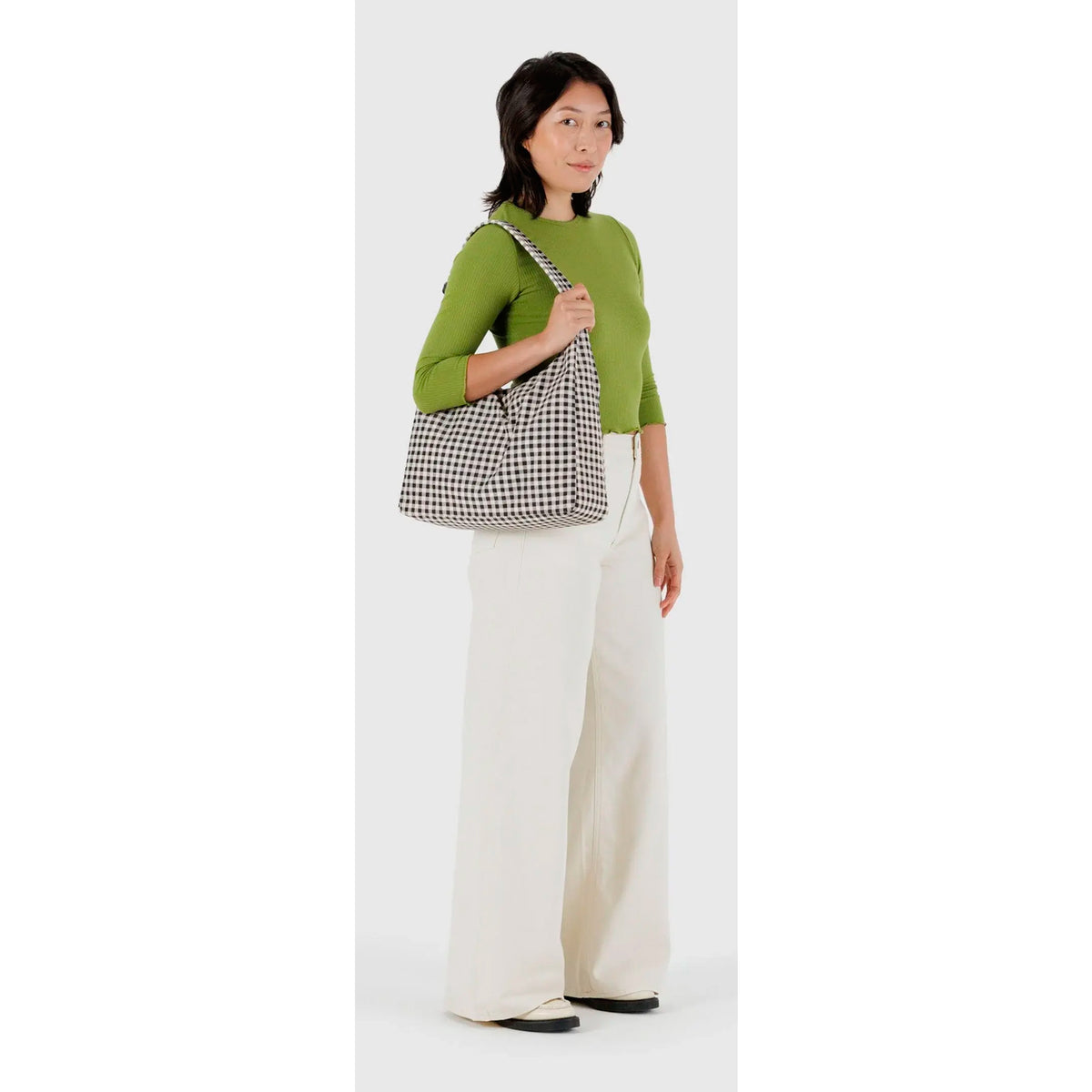 Bolso Baggu - Black &amp; White Gingham