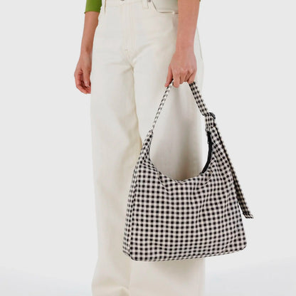 Bolso Baggu - Black &amp; White Gingham