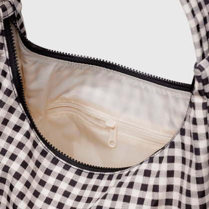 Bolso Baggu - Black &amp; White Gingham