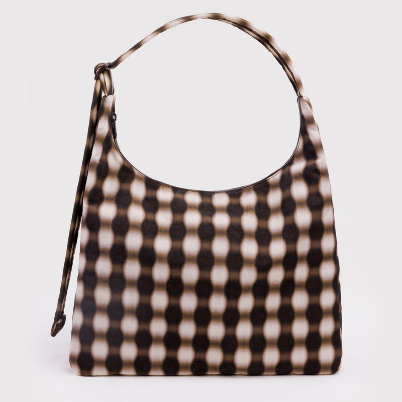 Bolso Baggu - Blurred Gingham Brown