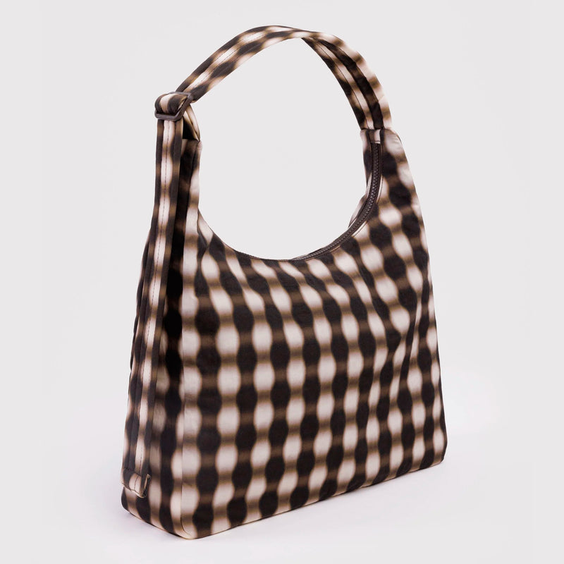 Bolso Baggu - Blurred Gingham Brown