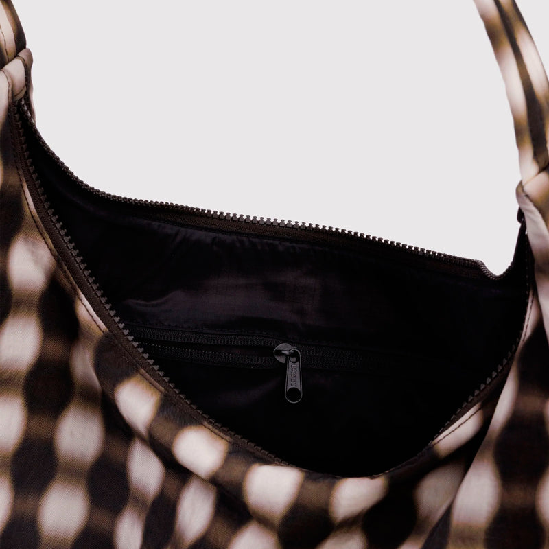 Bolso Baggu - Blurred Gingham Brown