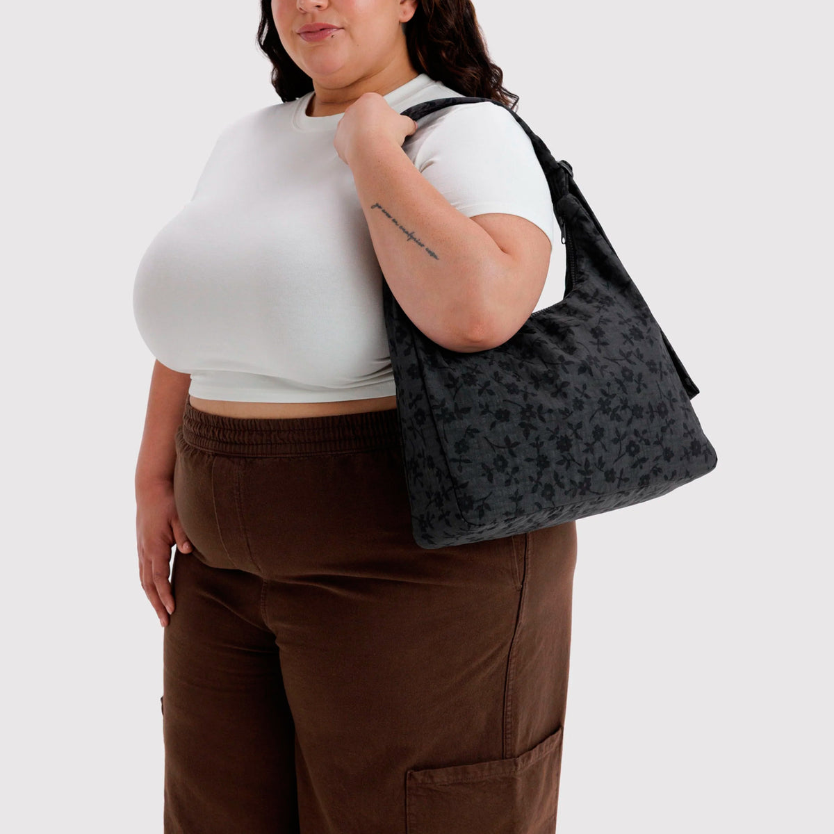 Bolso Baggu - Charcoal Ditsy Floral