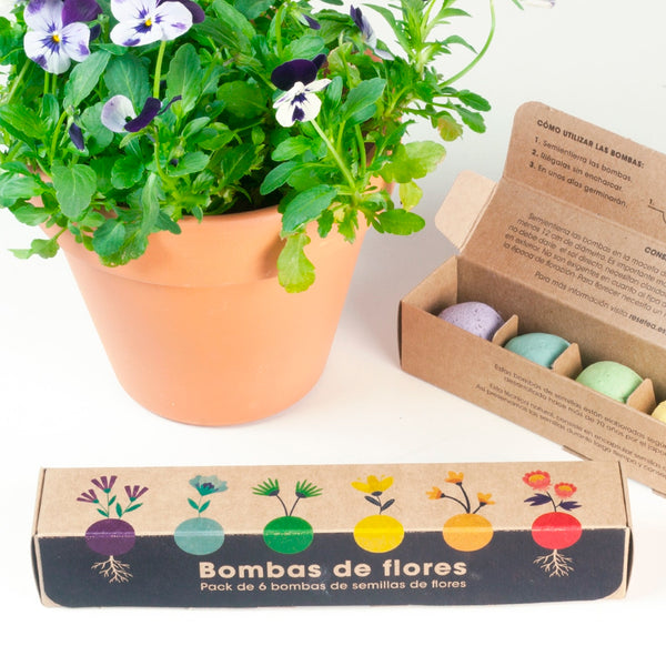 Kit autocultivo - 6 Bombas de Flores 🌷🌼🌹