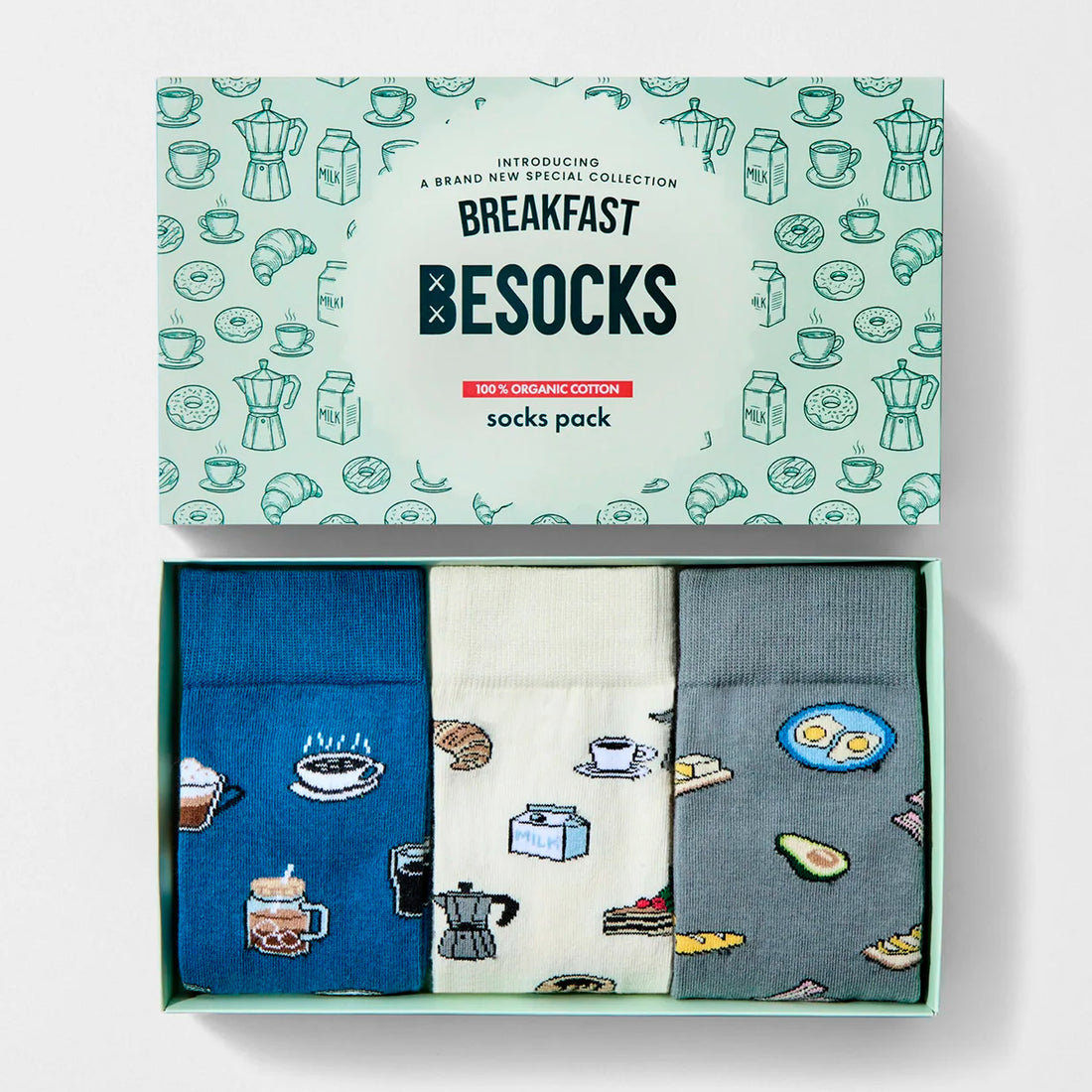 Pack 3 calcetines Besocks - BeBreakfast ☕🥐🥑
