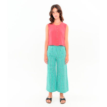 Pantalón Béhulah - Dalia Vichy Verde