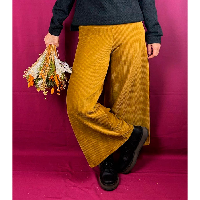 Pantalón La Compiano - Trama Pana Mostaza