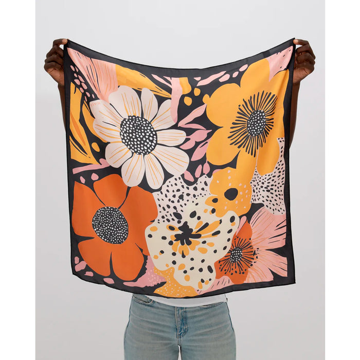 Pañuelo - Flores Marrón 💐