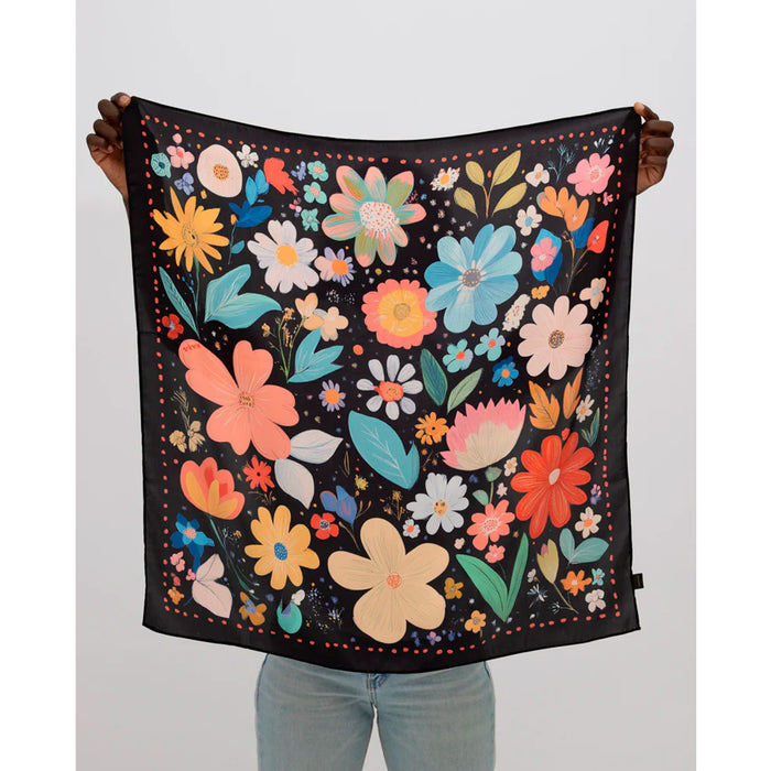 Pañuelo - Flores Negras 💐