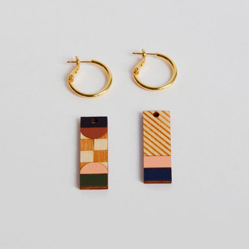 Pendientes reversibles - Hoops Terra