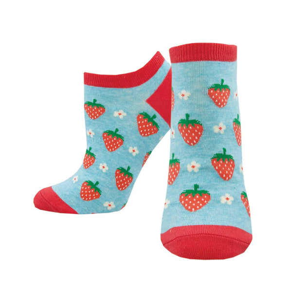 Calcetines tobilleros - Strawberry floral 🍓