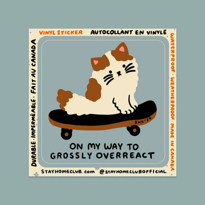Pegatina - Overreact 🐱🛹