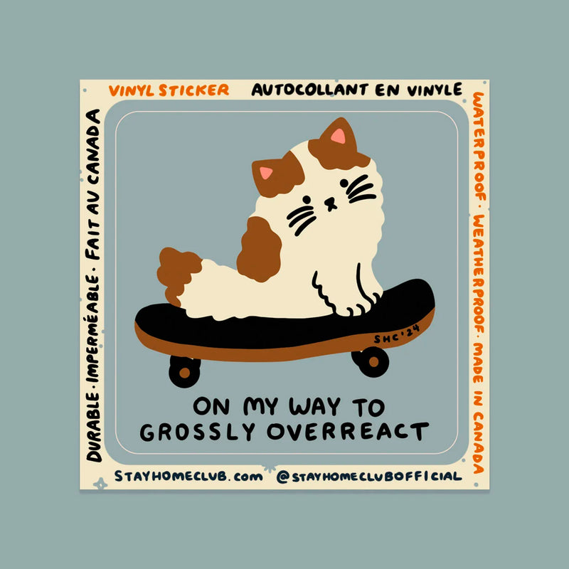 Pegatina - Overreact 🐱🛹