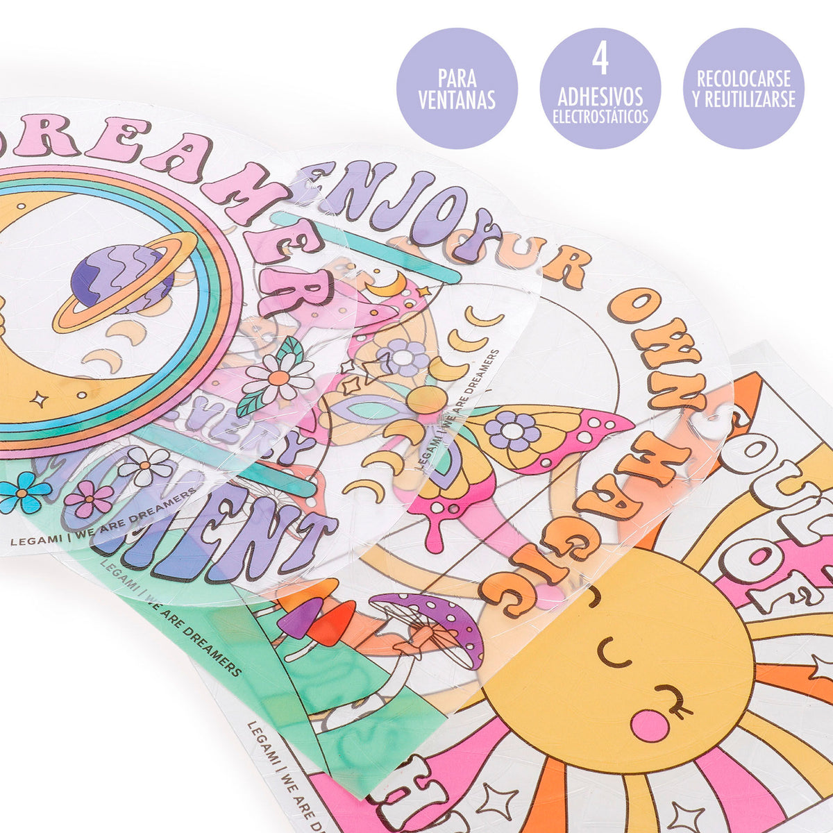 Set 4 Pegatinas Atrapasol - Rainbow Maker 🌞🌈