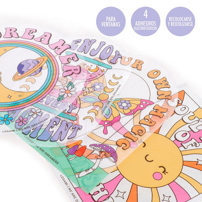 Set 4 Pegatinas Atrapasol - Rainbow Maker 🌞🌈