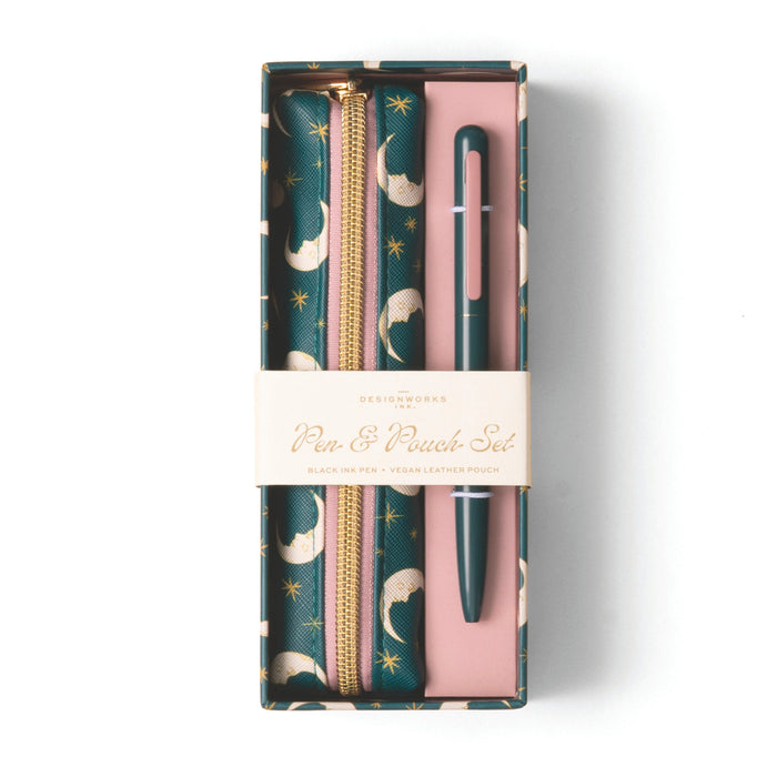 Set Estuche + Bolígrafo - Teal Moon 🌜