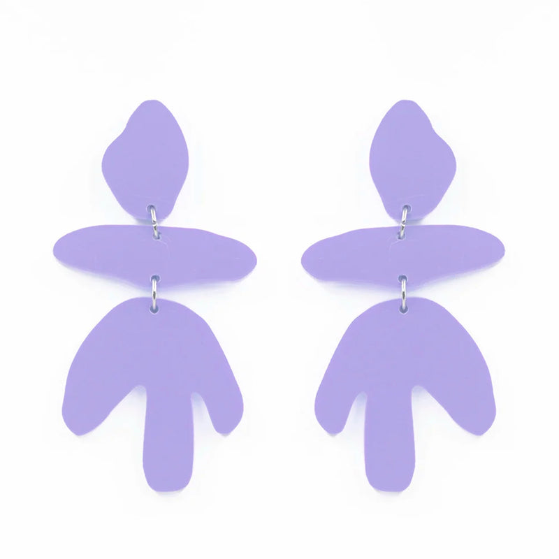 Pendientes - Abstracta Lila