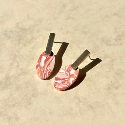 Pendientes Lavs Jewels - Agate Brown