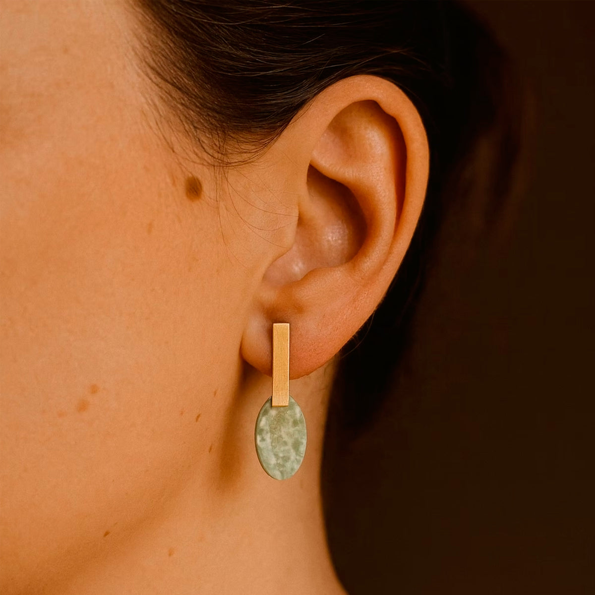 Pendientes Lavs Jewels - Agate Green