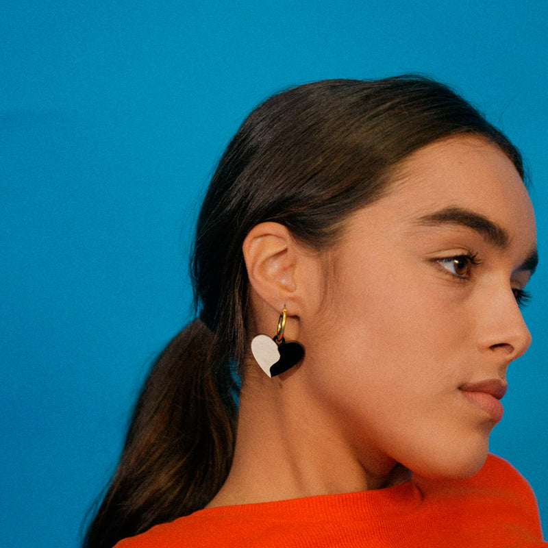 Pendientes - Amara Blanco y Negro