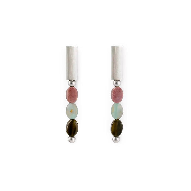 Pendientes Lavs Jewels - Amazonite Silver