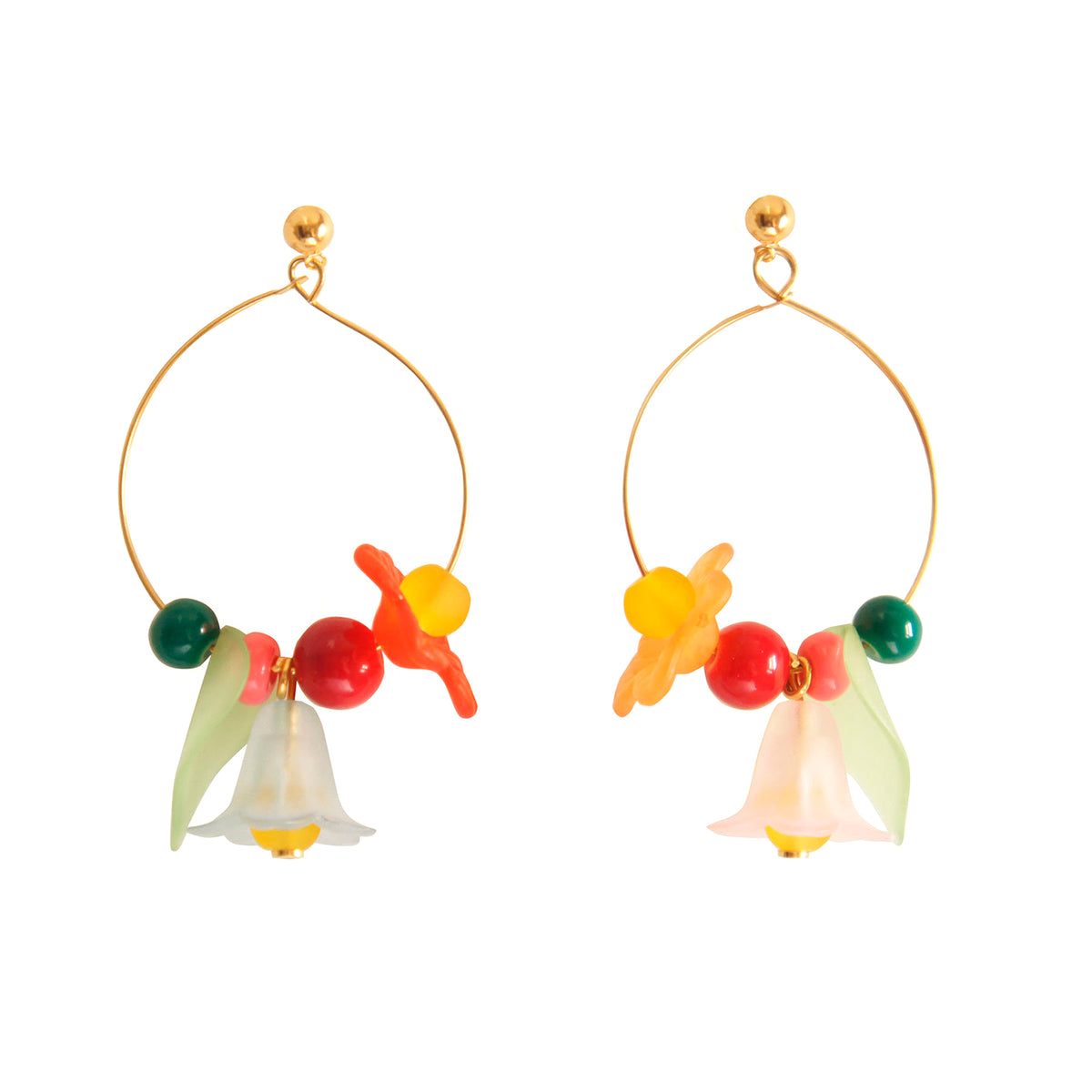Pendientes - Aro Floreado