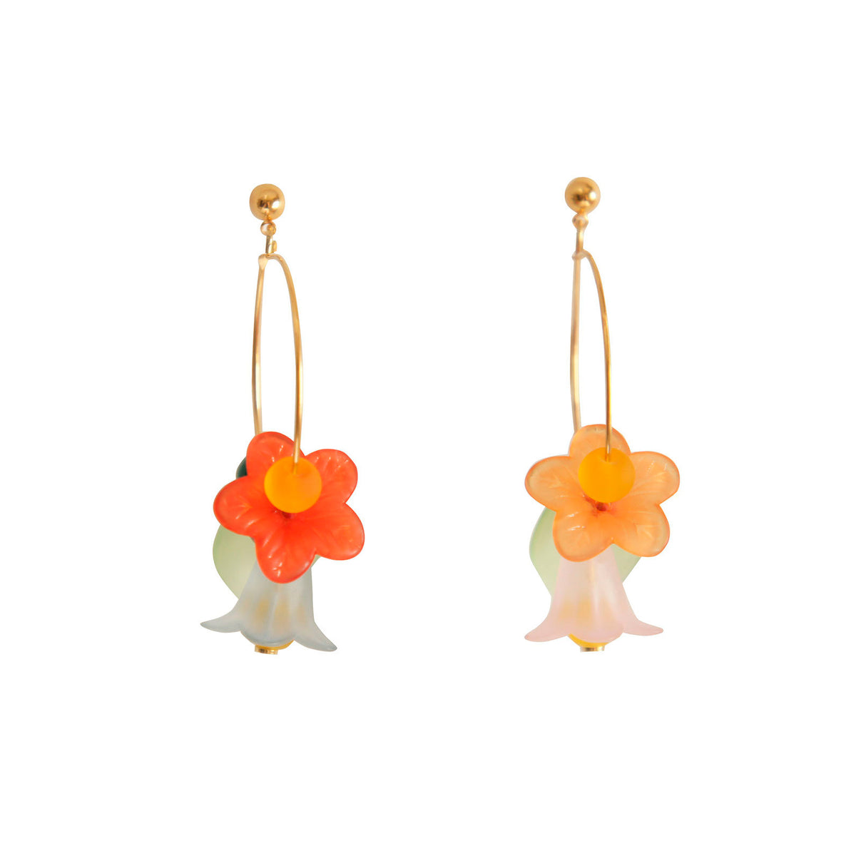 Pendientes - Aro Floreado