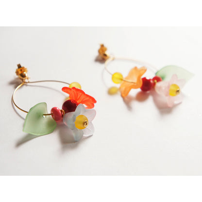 Pendientes - Aro Floreado