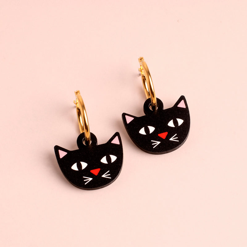 Pendientes de aro - Cat 🐱