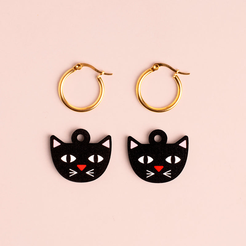 Pendientes de aro - Cat 🐱