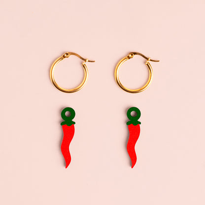 Pendientes de aro - Chili Pepper 🌶️