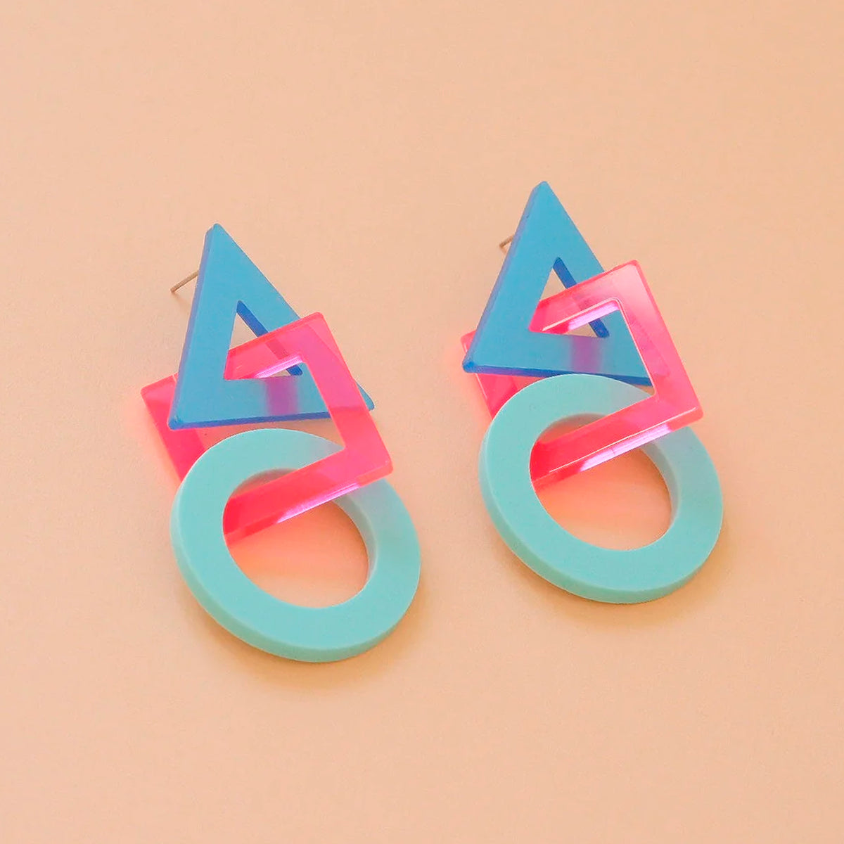 Pendientes - Esencial Azul, Rosa Flúor y Turquesa