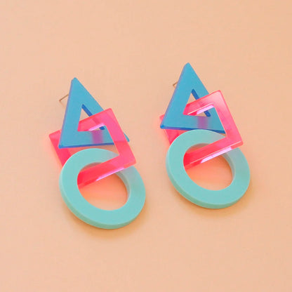 Pendientes - Esencial Azul, Rosa Flúor y Turquesa
