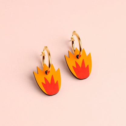 Pendientes de aro - Fire 🔥