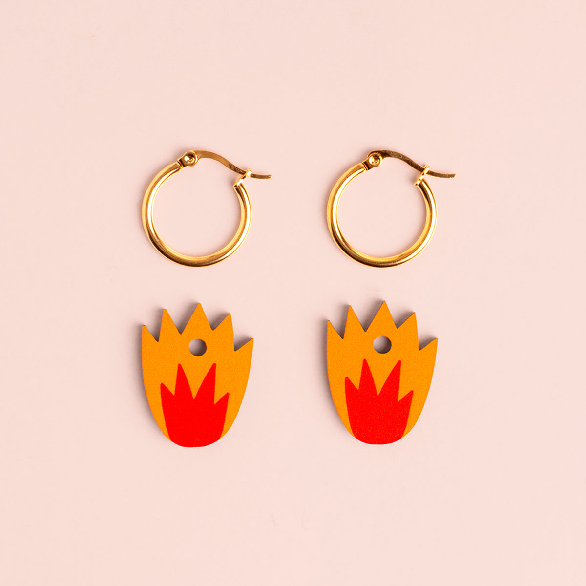 Pendientes de aro - Fire 🔥