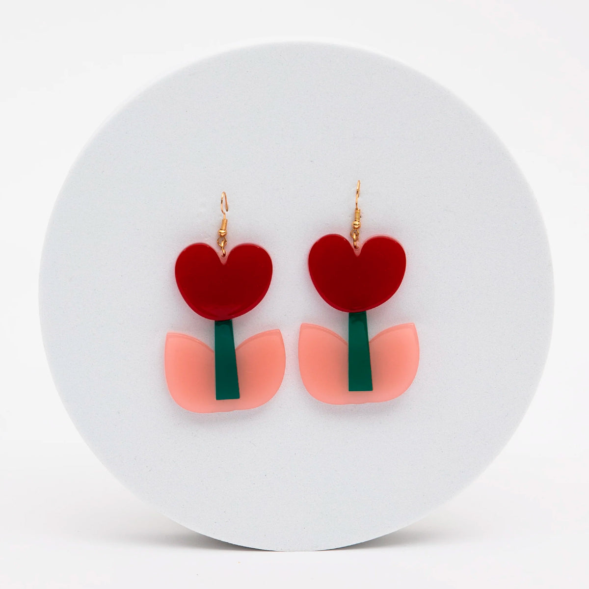 Pendientes Viva - Frutas y Flores Tulipán Rojo