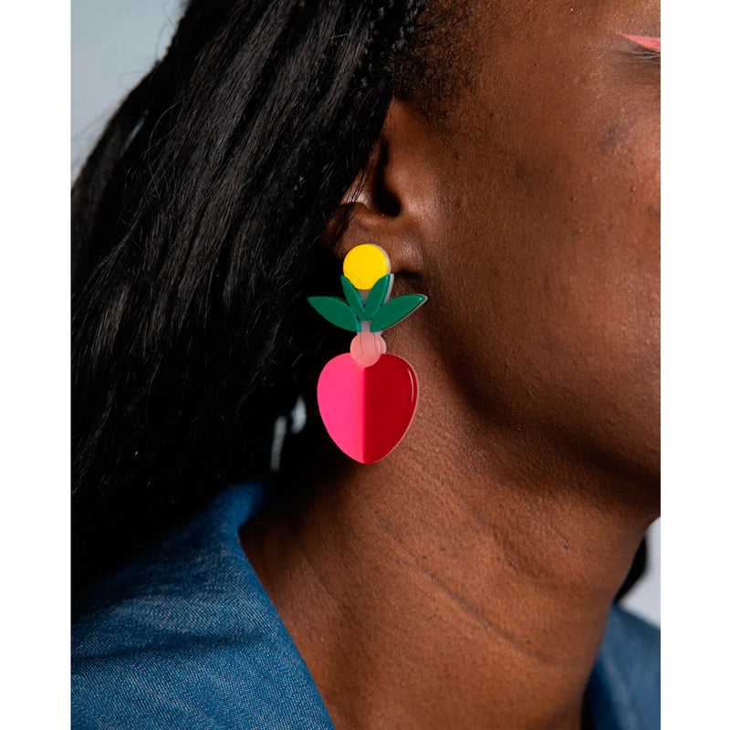 Pendientes - Frutas y Flores Fresa