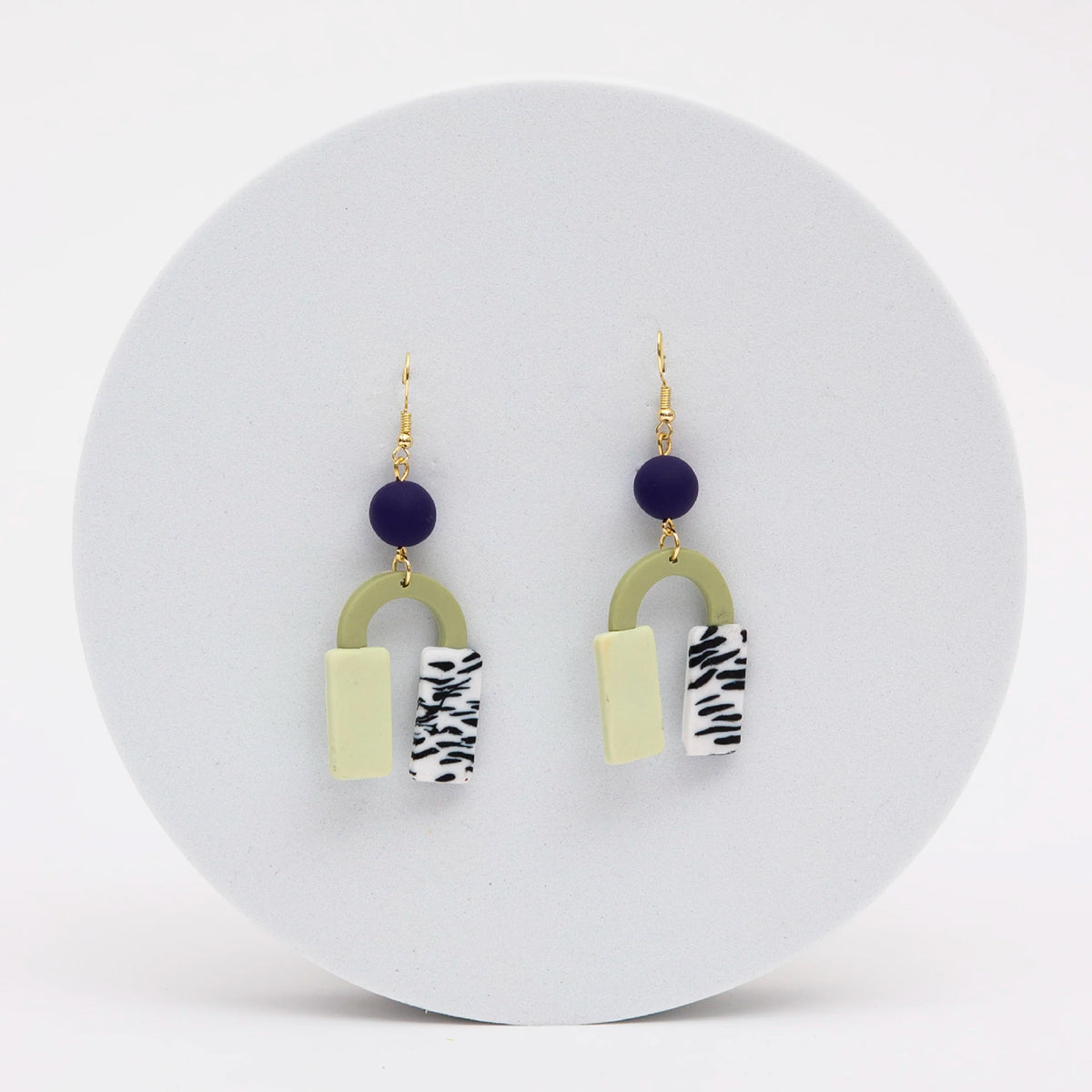 Pendientes Viva - Geométrico Móvil Beige